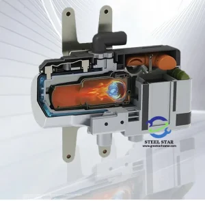 Estructura interna del calentador de estacionamiento para calentar agua